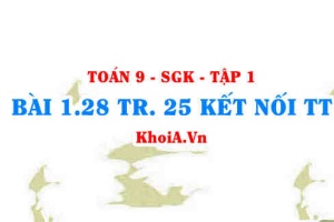 Bài 1.28 trang 25 Toán 9 Kết nối tri thức Tập 1